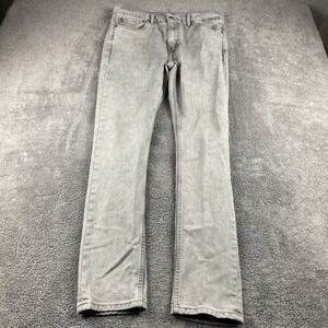 Levis 510 Skinny Jeans Mens 34x32 Gray Mid Rise Denim‎